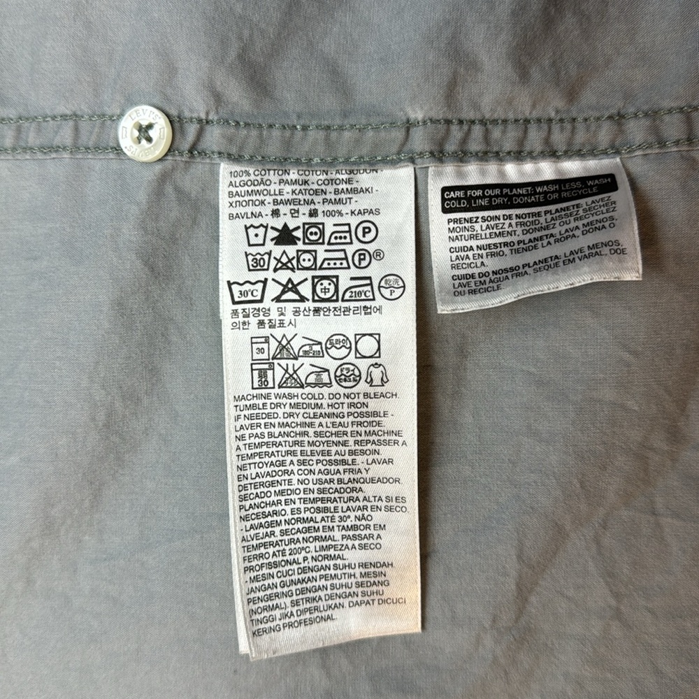 Levi’s Light Grey Button Down Shirt - image 8
